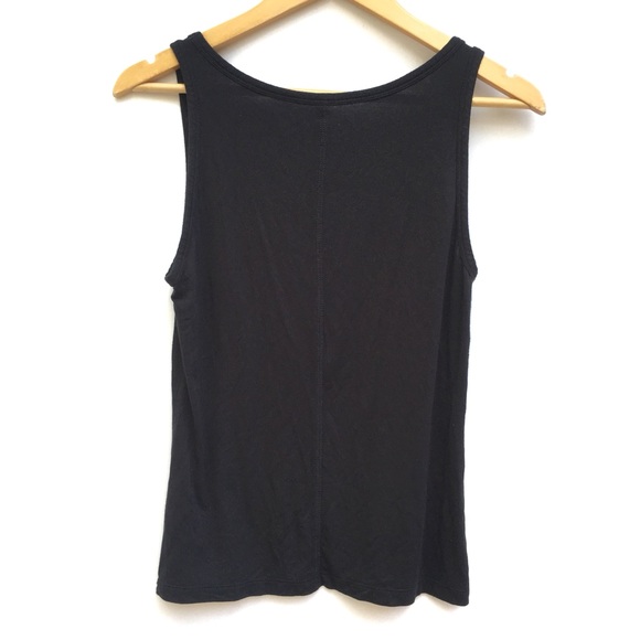 Tory Burch Stretch Knit Scoop Neck Logo Tank Top - Picture 4 of 5